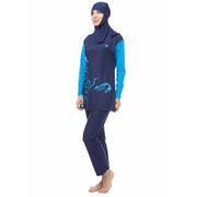 WOMEN'S FULL BODY TWO-PIECE SWIMSUIT - ABIR COVER UP - NAVY - OntarioSwimHub